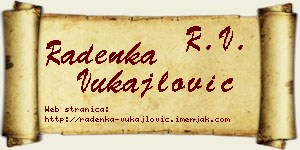 Radenka Vukajlović vizit kartica